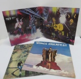Three vintage Paul and Linda McCartney Wings albums