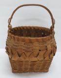 Winnebago style basket, gathering basket with handle,8 1/2