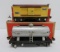 Two prewar Lionel O gauge train cars with boxes