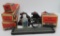 Lionel accessories, O gauge, Remote control track set, 023 illuminated bumper,and Whistle controller