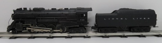 Lionel engine and tender, O gauge, 736