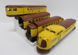 Lionel Union Pacific train set, E636W, Zephyr engine and cars, four pieces