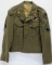 Military Eisenhower jacket with patches, size 36R