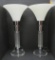 Great pair of Mid Century Modern acrylic Lucite lamps attributed to Bauer, 29 1/2