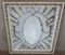 Unique leaded bevel glass mirror with swag etching, swag and bell frame, 30
