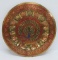 Satguru's brass peacock plate, 7 1/2