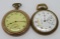 Two pocket watches, Elgin and Illinois railroad watch