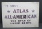 Atlas All-American Beer sign, 9 1/2