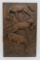 Wood horse carving wall plaque, one piece carving, 16