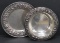 Two pieces of S Kirk and Sons sterling dishes, bowl and plate, heavy floral