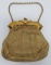 Gold tone Whiting and Davis purse, 5