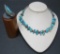 Turquoise chunk necklace and size 4 1/2 ring