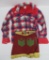 Child's western flannel shirt and western fringed skirt