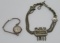 Ladies Grant wrist watch and pocket watch chain with key