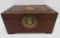 Oriental jewelry box with Coi emblem on top, 12