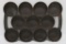 Cast iron muffin tin, 11 piece, 1850's N Waterman Boston, 13