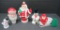 Plastic Snowman and Santa plastic vintage Christmas lot