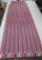Silk type striped fringed runner, 25 1/2