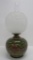 Royal Bonn Liberty highly decorated ceramic oil lamp, 23 1/2