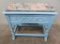 Ornate carved lift top bench, painted, 21
