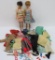 Two bubble cut Barbie Midge dolls and unmarked doll clothes