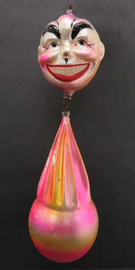 Rare Glass ornament, Devil Pendant about 12" overall