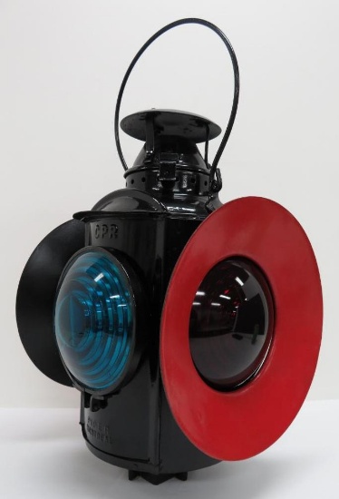 CPR switchman Railroad lantern, Piper Montreal HLP, , four lens, 15"