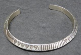 Native American cuff bracelet, RS sterling