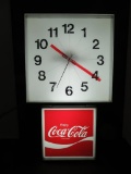 Enjoy Coca Cola light up clock, working, 21