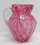 Cranberry spatter pitcher 8