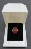 Art Deco style ring with ring box, size 4