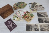 Postcards and trade cards with storage 