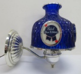 Pabst Blue Ribbon wall sconce light, working, 11