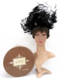 Spectacular Leslie James feather hat from the French room of Marshall Fields with box