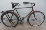 Early 1900's bicycle with wooden rims, attributed to Dayton, some repop Harley Davidson parts