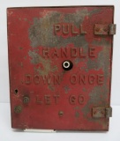 1916 City of Detroit Fire Department call box, cast iron, with interior mechanism