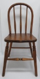 Child's bow back wooden chair