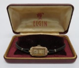 Elgin ladies watch with case, 15 jewel, 10 Kt gold filled
