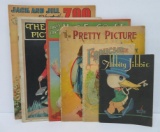 6 antique children's books, lovely illustrations