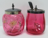Two Cranberry Marmalade condiment jars, 4