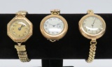 Three ladies wrist watches, Elgin, Swiss and Hamilton