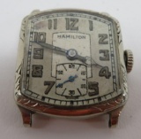 Hamilton men's wrist Watch #987, 17 jewel, 14 kt gold filled