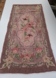 Lovely floral hook rug, 46
