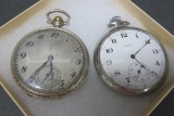 Two vintage pocket watches, Elgin and Hamilton