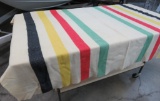 Polar Star Virgin Wool blanket, four color stripe, 78