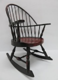 Miniature wooden continuous arm Windsor Chair, 14