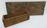Kraft American Cheese box and Silver King Ginger Ale box side