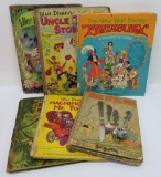 6 Walt Disney books and flatware