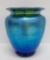 Beautiful Steuben blue aurene vase, 5