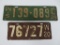 Two 1920's Wisconsin license plates, 1920 and 1929